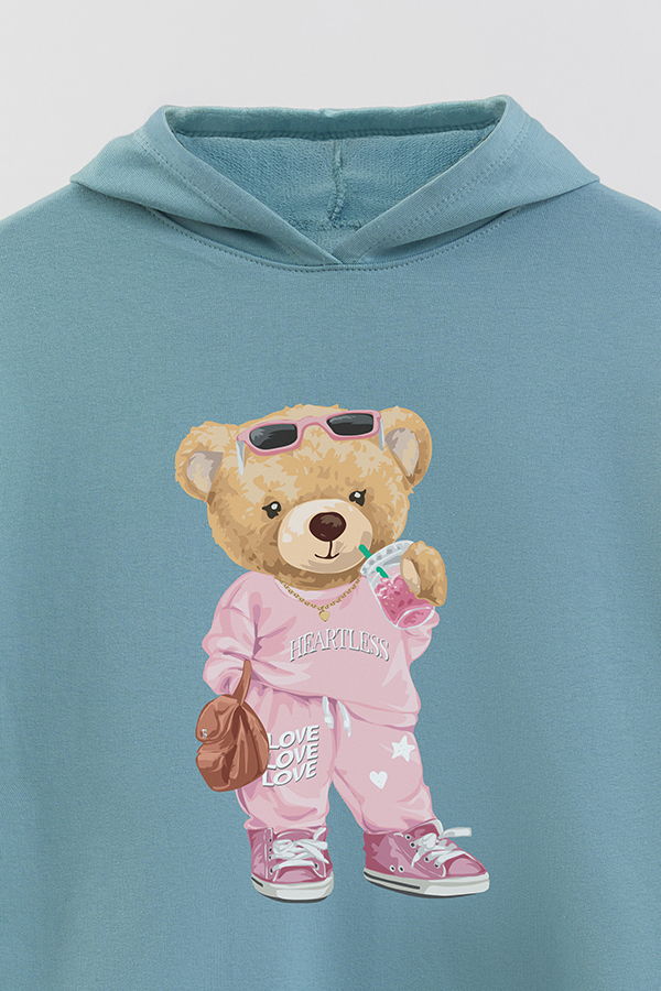 HOODIE RUSTICO KID TEDDY PINK