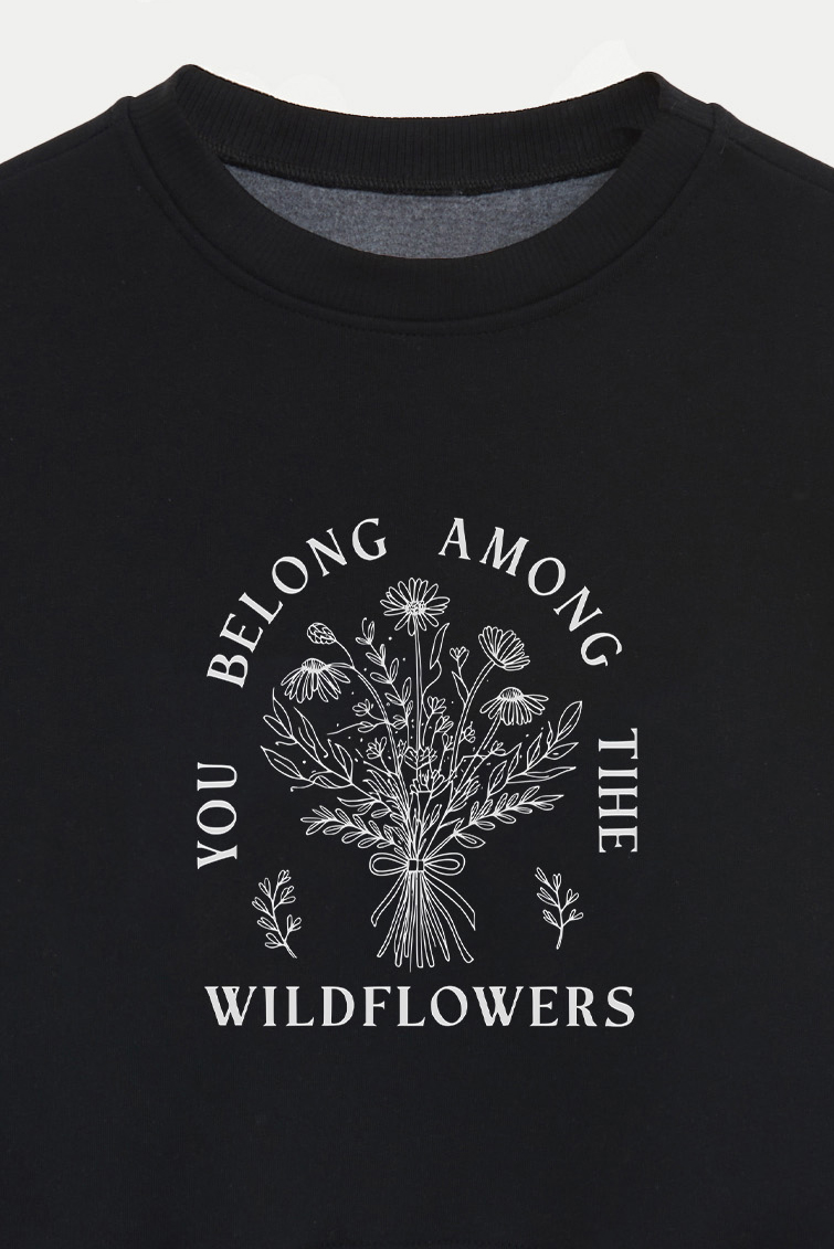 BUZO CROP ESTAMPADO MINIMAL LOVE YOU