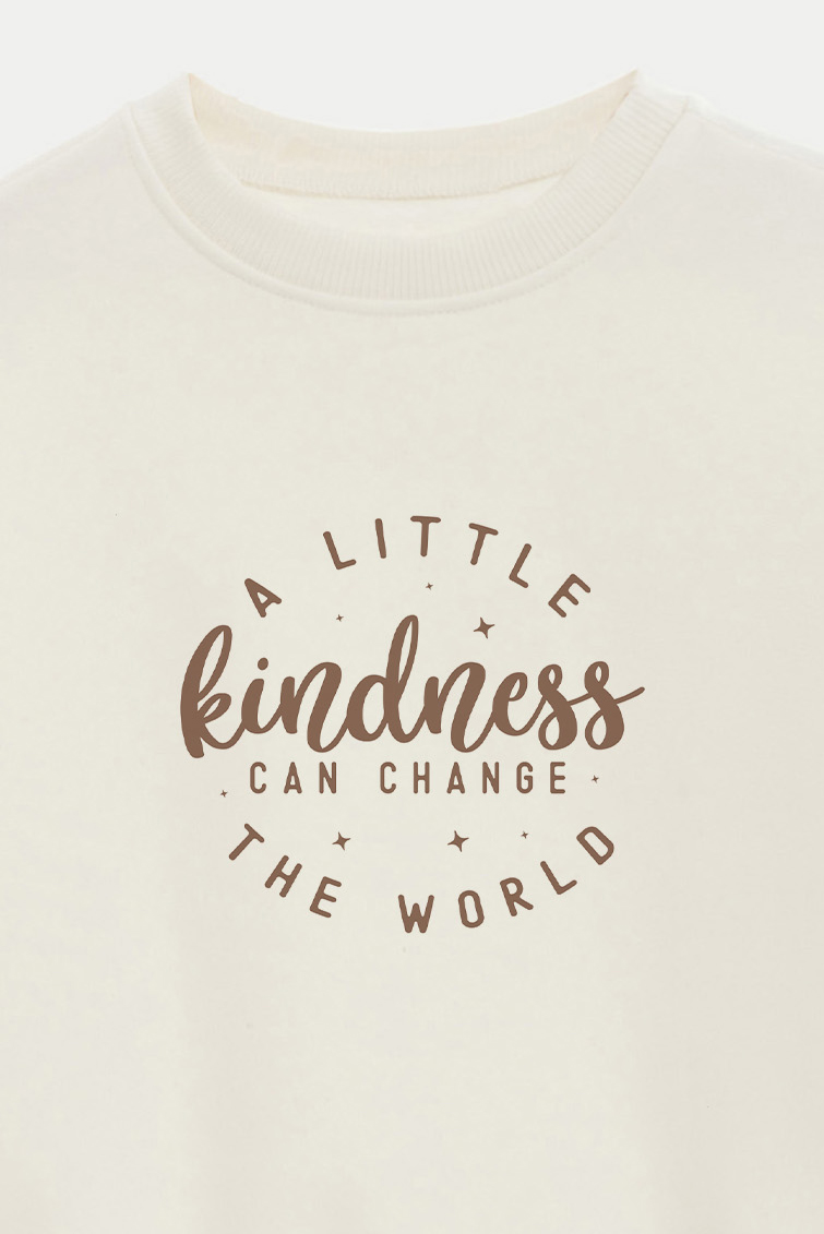 BUZO CROP ESTAMPADO MINIMAL LOVE WORLD