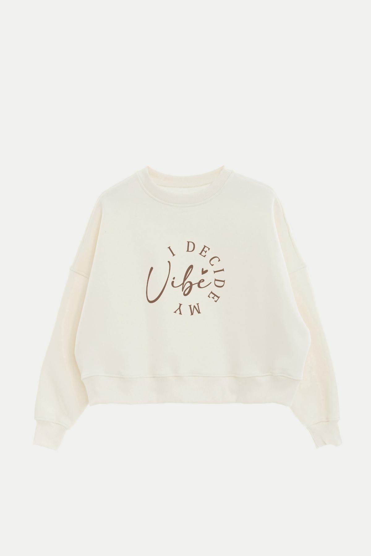 BUZO CROP ESTAMPADO MINIMAL LOVE VIBE