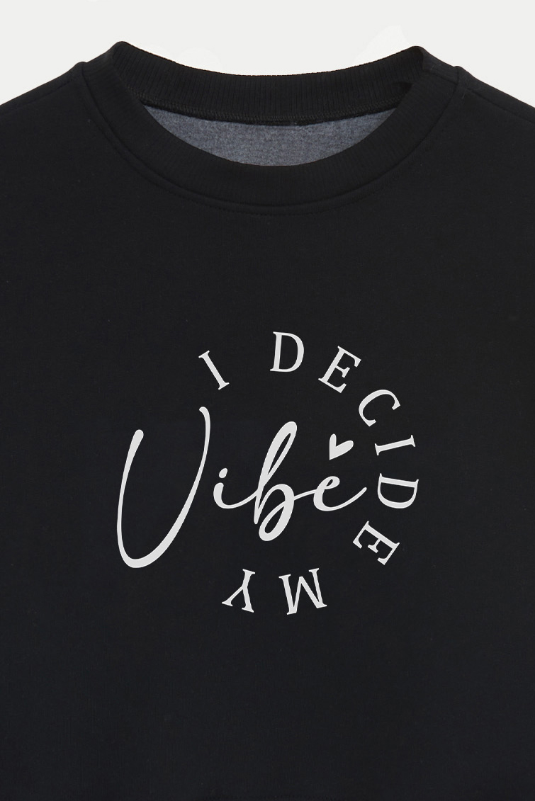 BUZO CROP ESTAMPADO MINIMAL LOVE VIBE