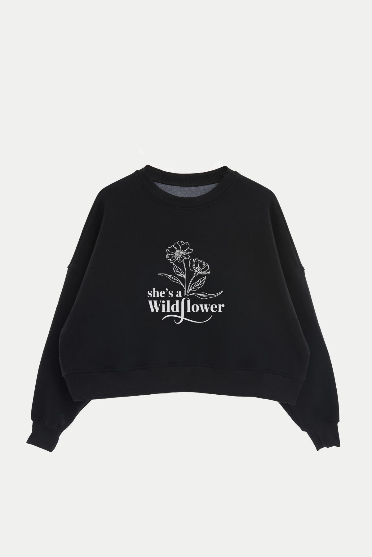 BUZO CROP ESTAMPADO MINIMAL LOVE SHE