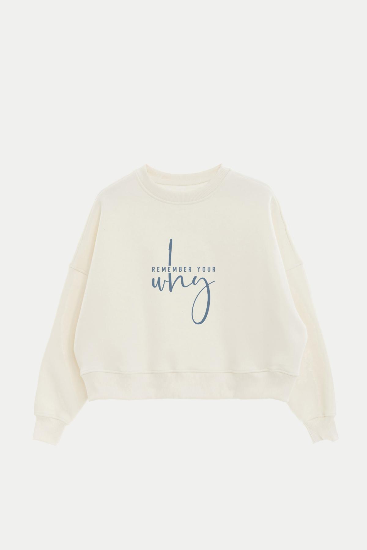 BUZO CROP ESTAMPADO MINIMAL LOVE REMEMBER WHY