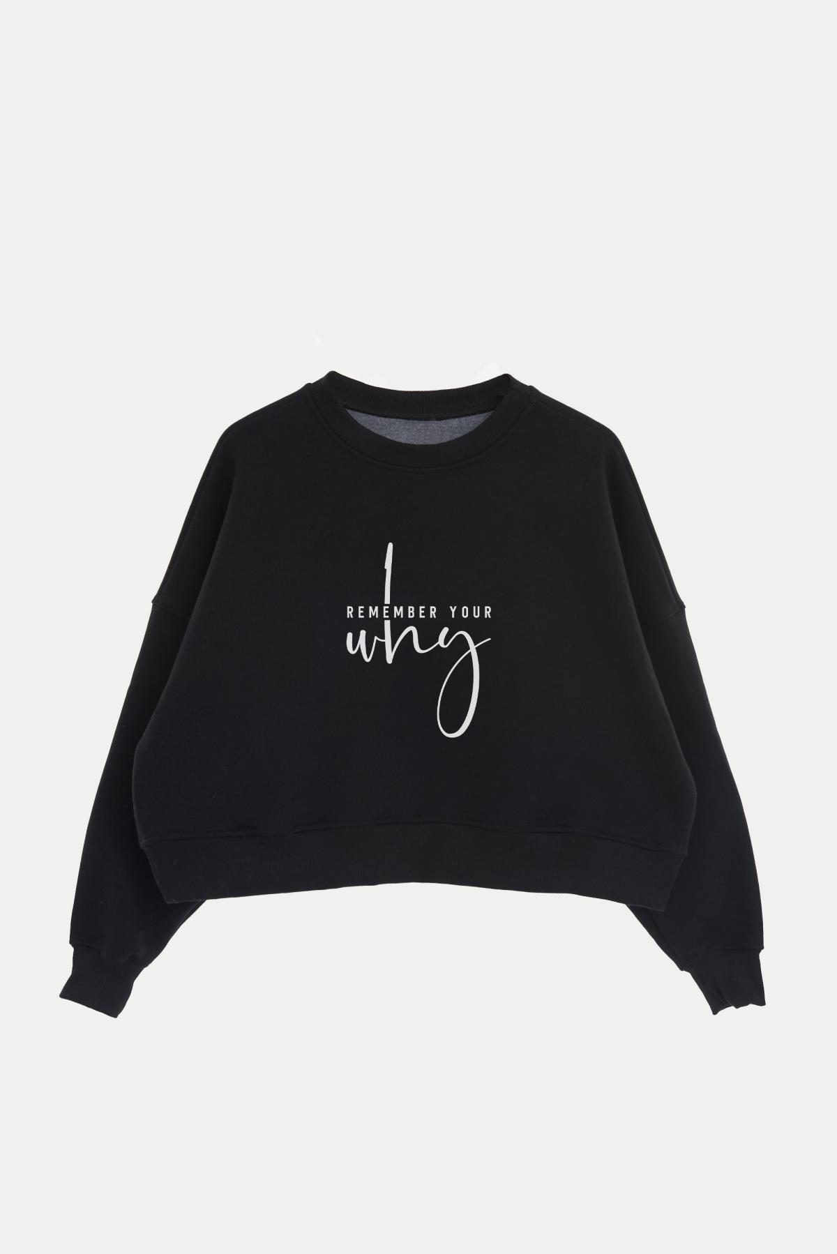 BUZO CROP ESTAMPADO MINIMAL LOVE REMEMBER WHY