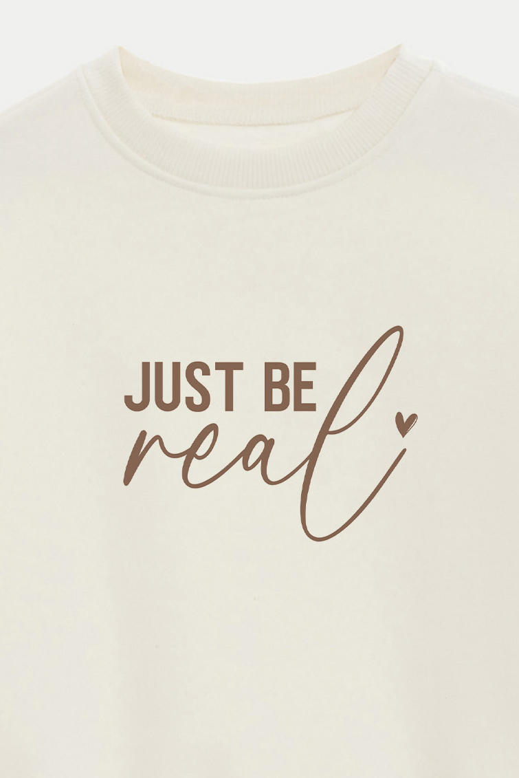 BUZO CROP ESTAMPADO MINIMAL LOVE REAL