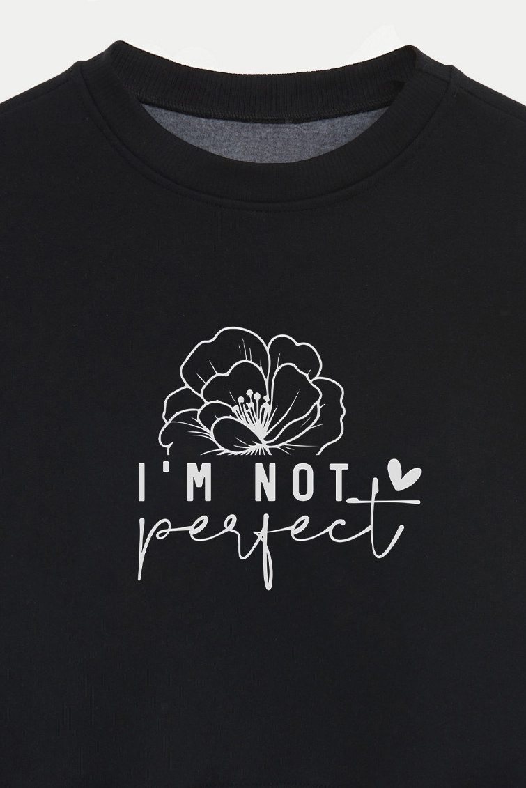 BUZO CROP ESTAMPADO MINIMAL LOVE NOT