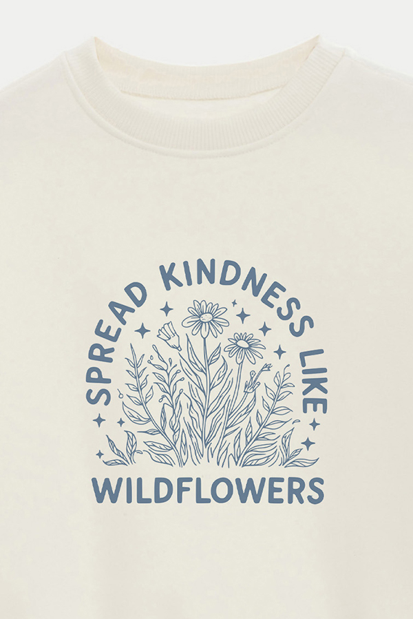 BUZO CROP ESTAMPADO MINIMAL LOVE KINDNESS