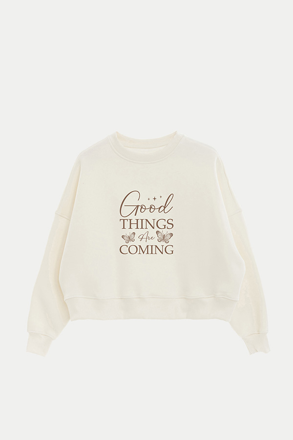 BUZO CROP ESTAMPADO MINIMAL LOVE GOOD THINGS
