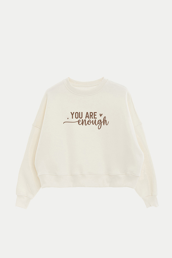 BUZO CROP ESTAMPADO MINIMAL LOVE ENOUGH 2