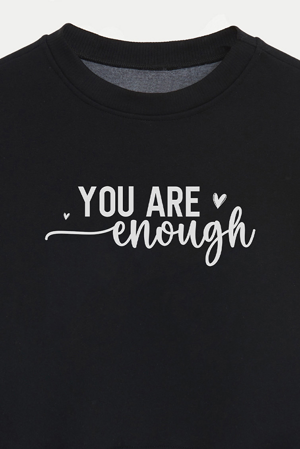 BUZO CROP ESTAMPADO MINIMAL LOVE ENOUGH 2