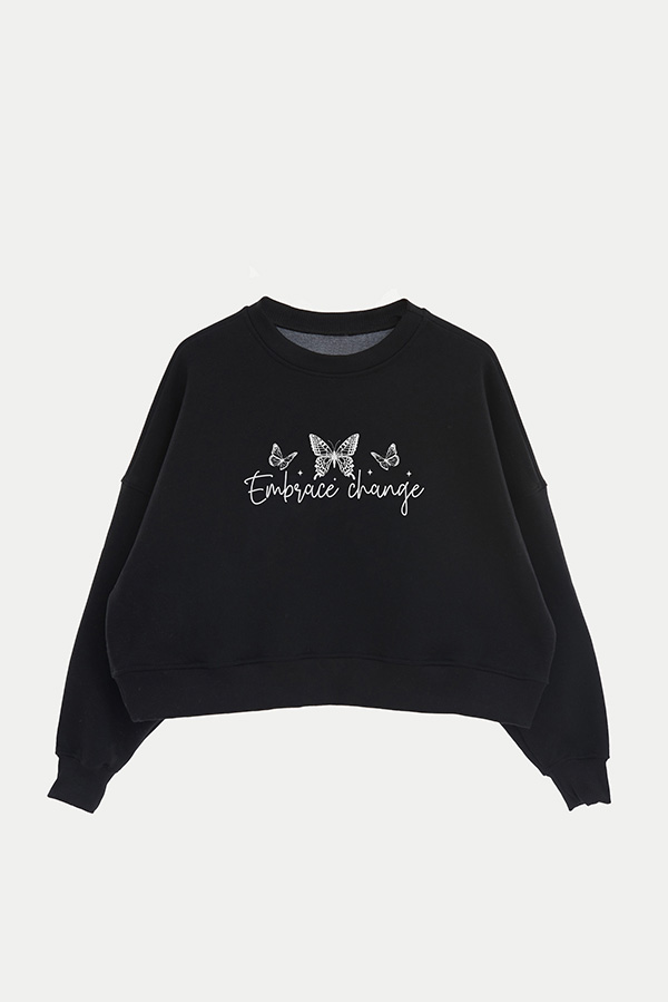 BUZO CROP ESTAMPADO MINIMAL LOVE EMBRACE