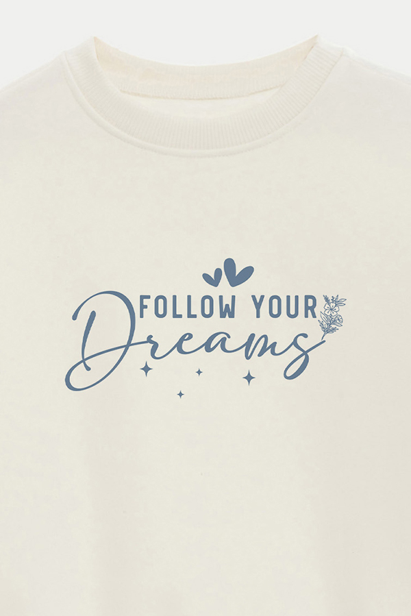 BUZO CROP ESTAMPADO MINIMAL LOVE DREAMS