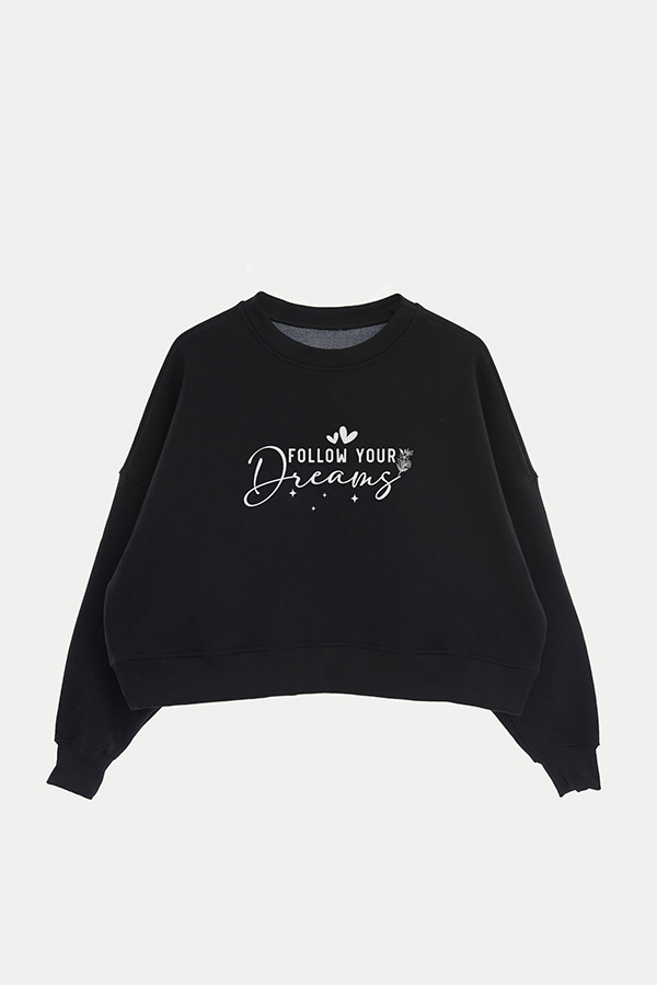 BUZO CROP ESTAMPADO MINIMAL LOVE DREAMS