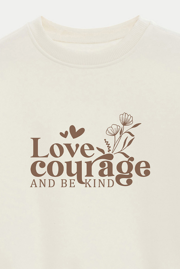BUZO CROP ESTAMPADO MINIMAL LOVE COURAGE