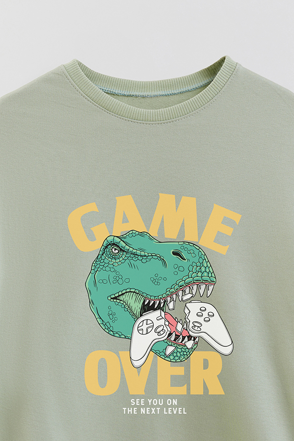 BUZO CREWNECK RUSTICO GAME ON GAME OVER