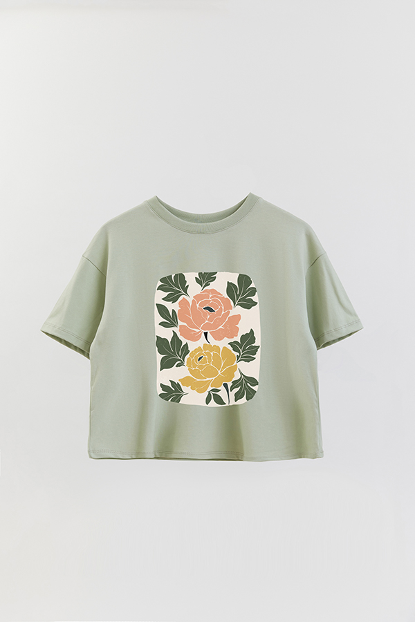 REMERA CROP ESTAMPADA ART 174