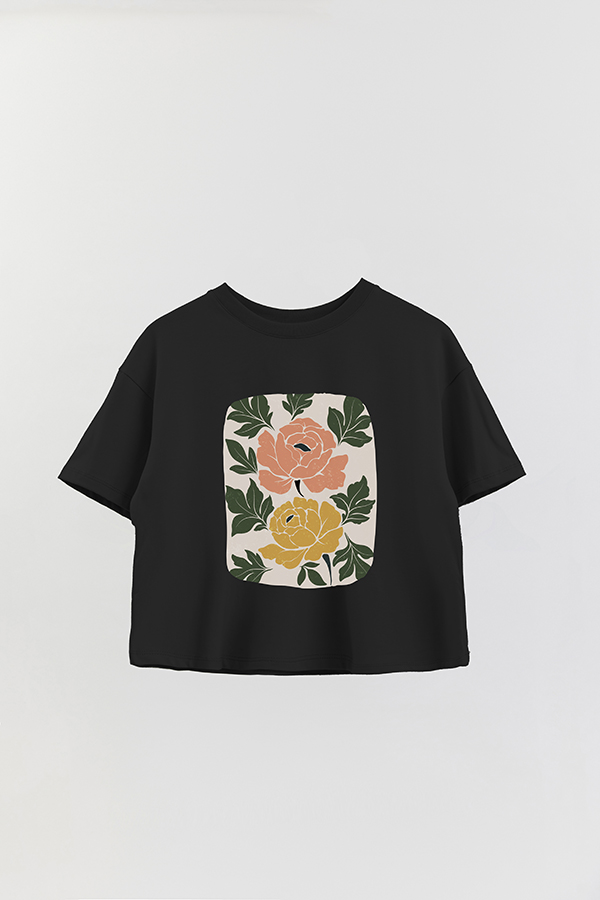 REMERA CROP ESTAMPADA ART 174