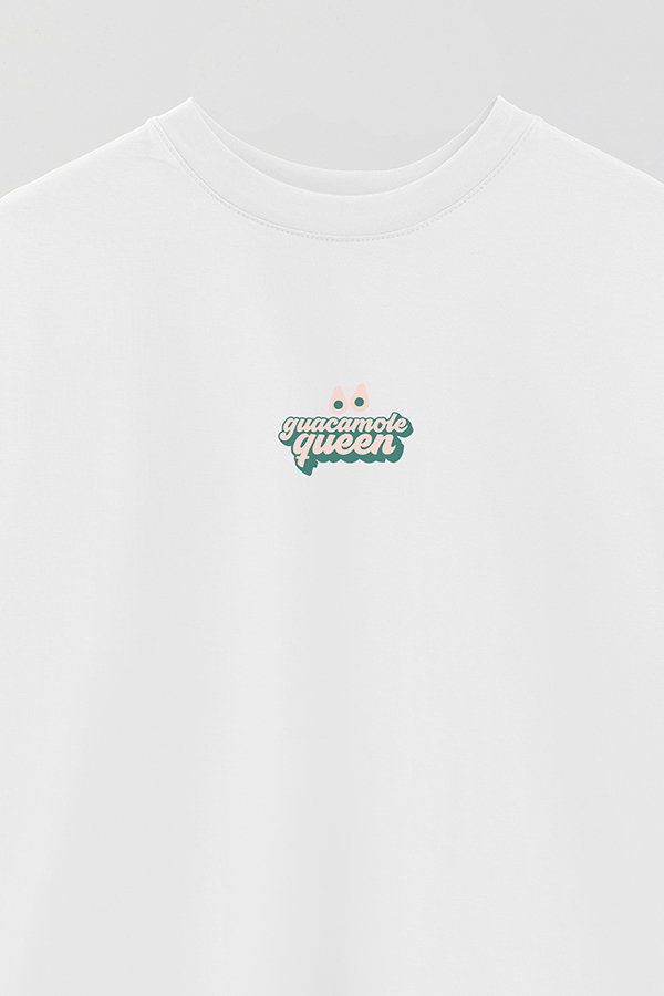 REMERA OVER ESTAMPADA VEGAN GUACAMOLE QUEEN