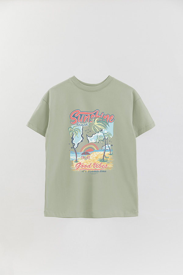 REMERA OVER ESTAMPADA TROPICAL ISLAND