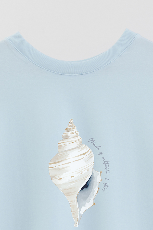 REMERA CROP ESTAMPADA COASTAL PETAL POWERED