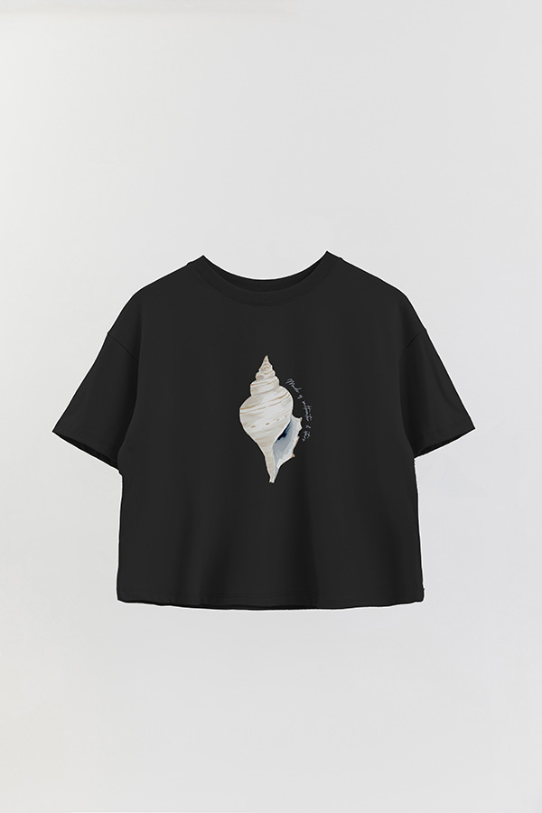 REMERA CROP ESTAMPADA COASTAL PETAL POWERED