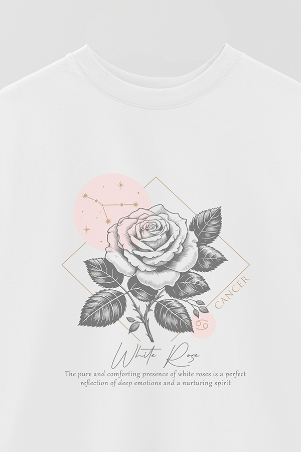 REMERA OVER ESTAMPADA ZODIAC CANCER