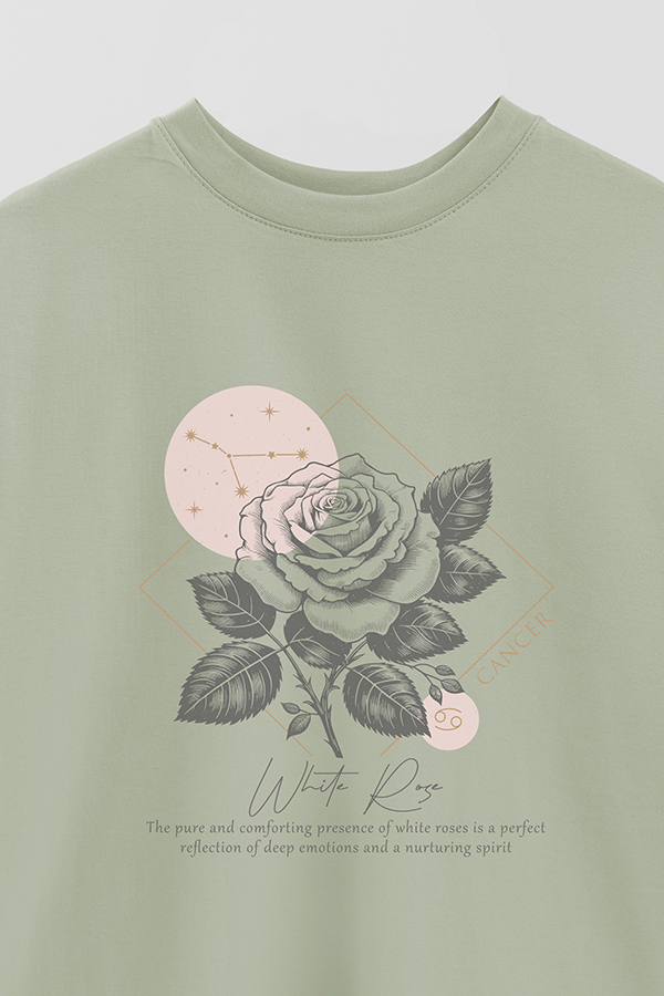 REMERA OVER ESTAMPADA ZODIAC CANCER