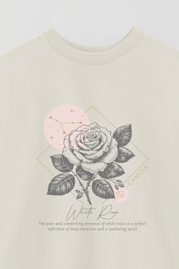 REMERA OVER ESTAMPADA ZODIAC CANCER