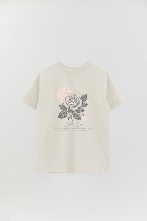 REMERA OVER ESTAMPADA ZODIAC CANCER