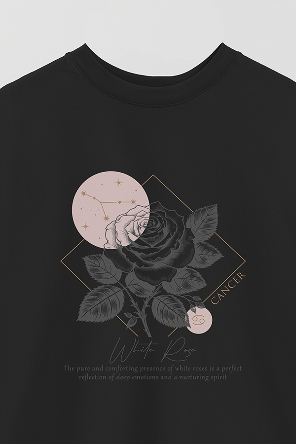 REMERA OVER ESTAMPADA ZODIAC CANCER