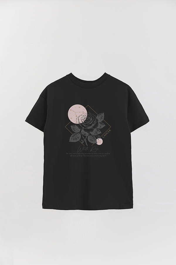 REMERA OVER ESTAMPADA ZODIAC CANCER
