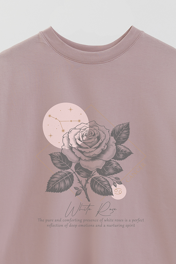 REMERA OVER ESTAMPADA ZODIAC CANCER