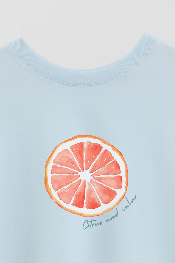 REMERA CROP ESTAMPADA COASTAL CITRUS AND CALM