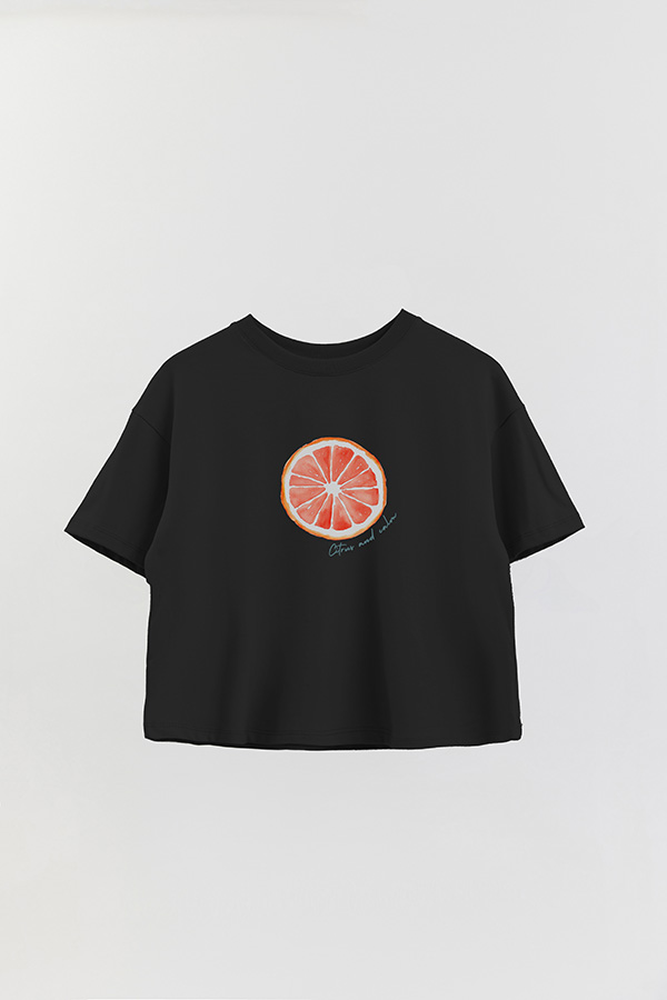 REMERA CROP ESTAMPADA COASTAL CITRUS AND CALM