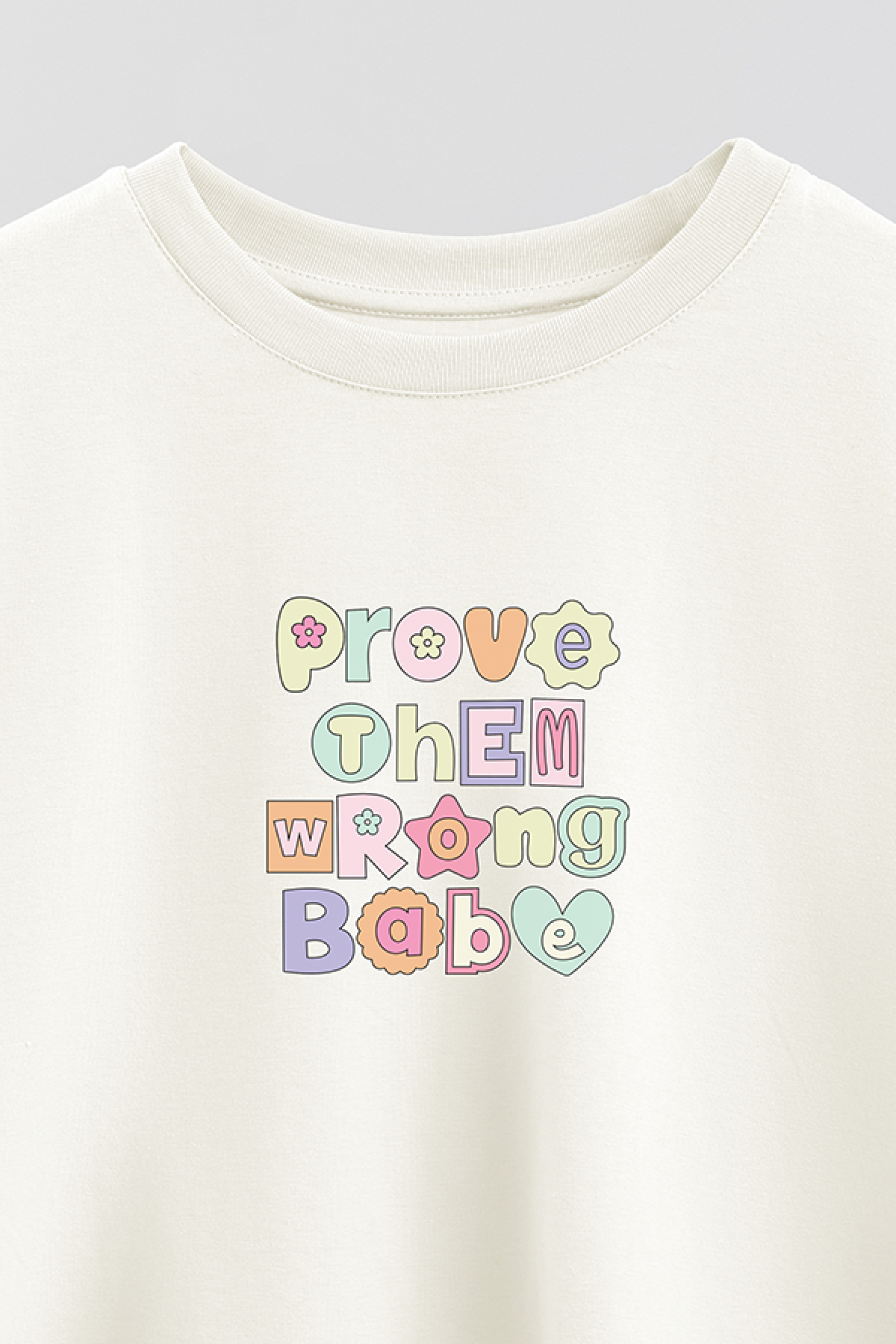 REMERA CROP ESTAMPADA CV4 PROVE THEM WRONG BABE