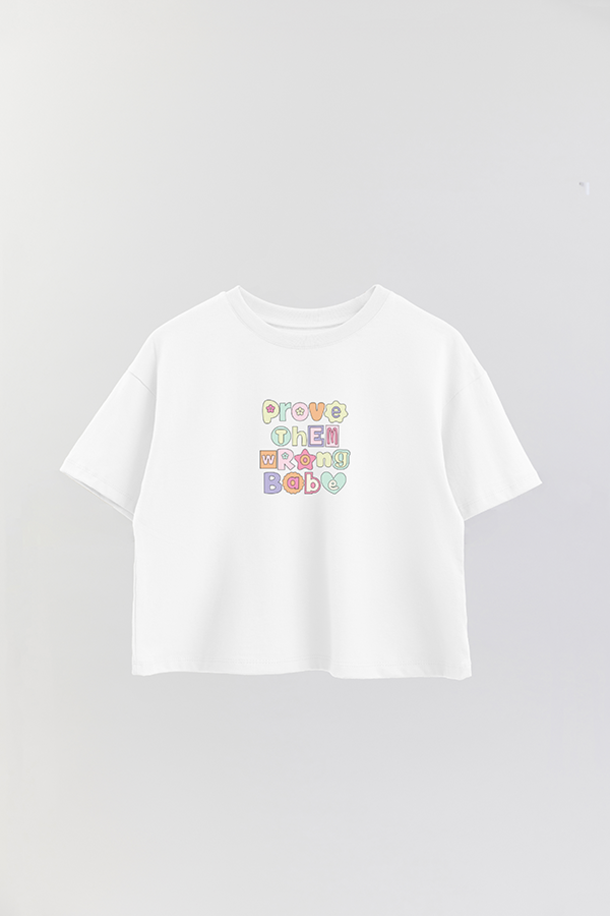 REMERA CROP ESTAMPADA CV4 PROVE THEM WRONG BABE