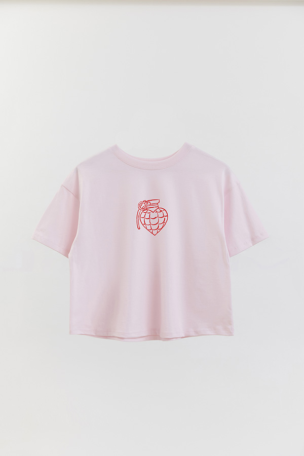 REMERA CROP ESTAMPADA VALENTINE GRANADE