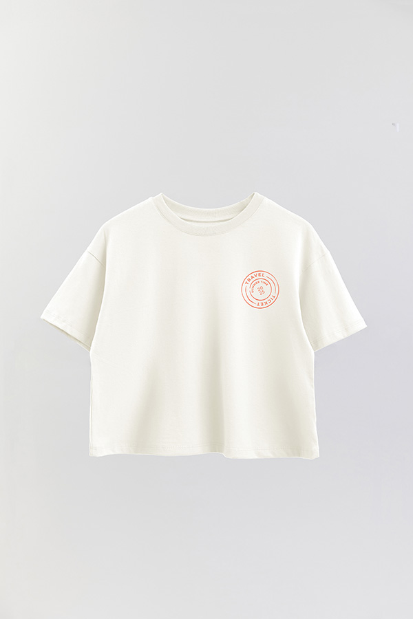 REMERA CROP FB ESTAMPADA SUMMER THE ESSENTIALS