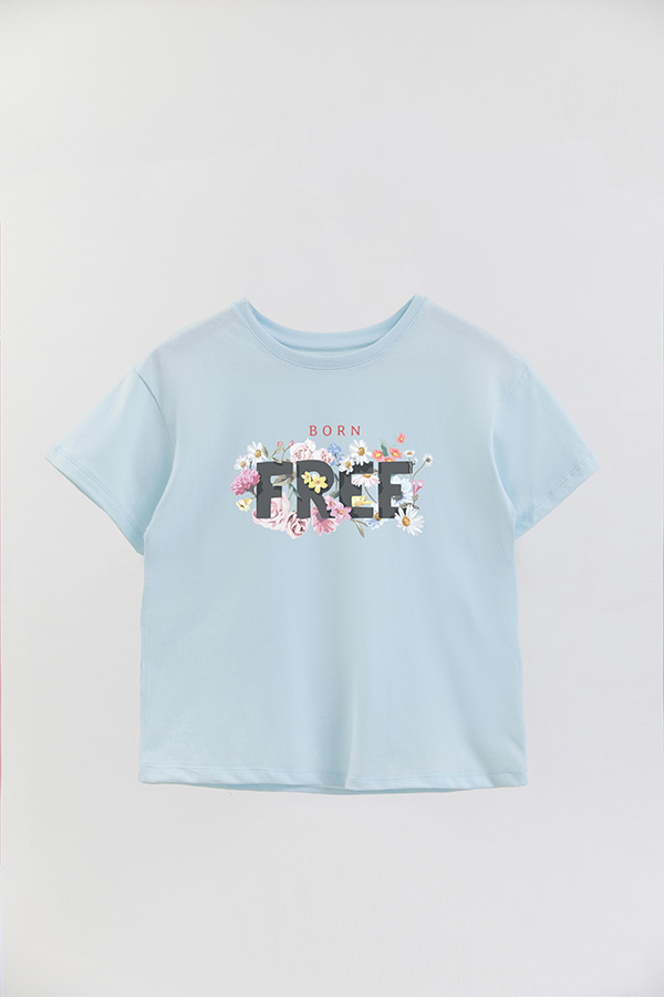 REMERA GIRL OVER BORN FREE
