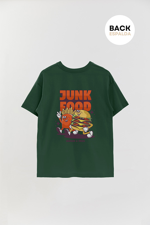 REMERA OVER FB CARTOON JUNK FOOD