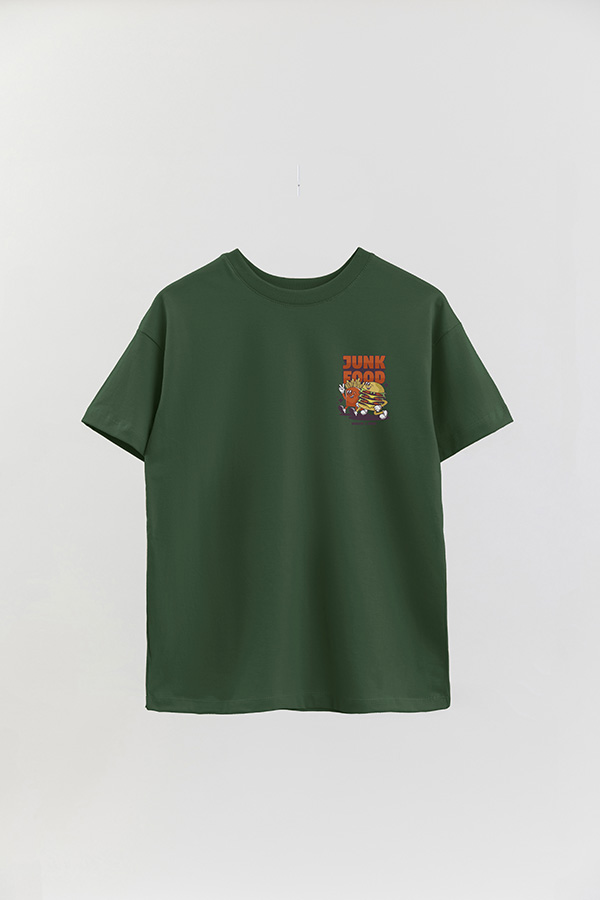 REMERA OVER FB CARTOON JUNK FOOD
