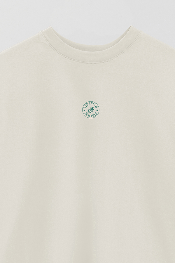 REMERA OVER ESTAMPADA VEGAN VEGANISM