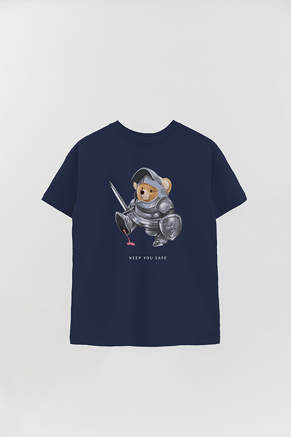 REMERA OVER ESTAMPADA UNISEX TEDDY KEEP YOU SAFE