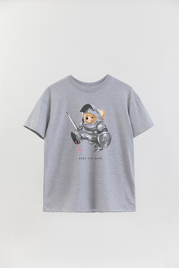 REMERA OVER ESTAMPADA UNISEX TEDDY KEEP YOU SAFE