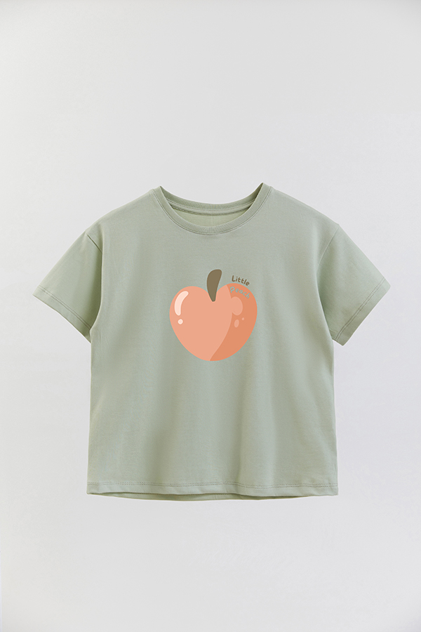 REMERA GIRL OVER FRUIT LITTLE PEACH