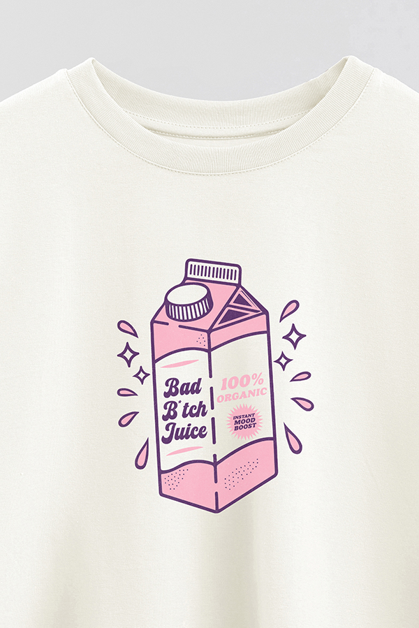 REMERA CROP ESTAMPADA FABULOUS VALENTINE BAD BITCH