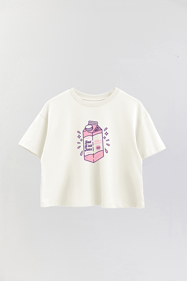 REMERA CROP ESTAMPADA FABULOUS VALENTINE BAD BITCH