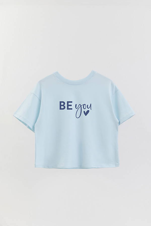 REMERA CROP ESTAMPADA BL BE YOU