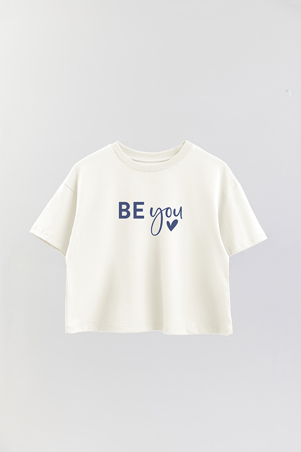 REMERA CROP ESTAMPADA BL BE YOU
