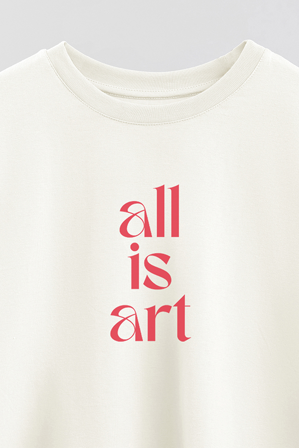REMERA CROP ESTAMPADA RED ALL IS ART